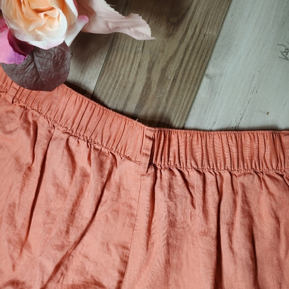 NWT Ava & Viv Plus Size Coral Red Linen Women's Shorts Size 1X - Picture 9 of 16